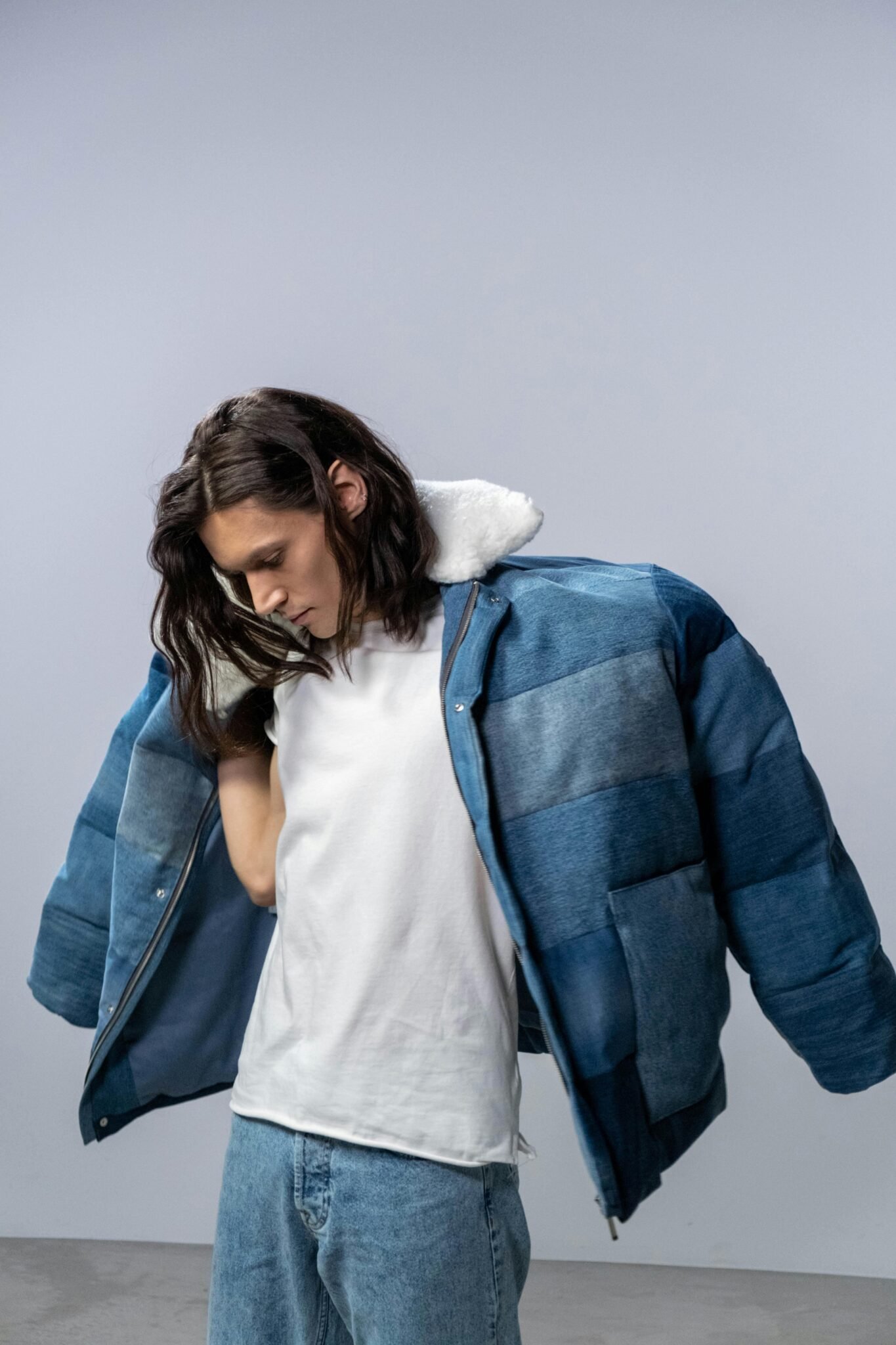 ruff light blue jacket for men